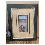 Sailboat Pictures and Blue Floral in Basket