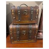 Table Lamp and Suitcase Decor