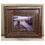 Ornate Framed Sailboat Artwork