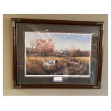 Iowa Ducks Unlimited 1992 John S. Eberhardt "Bird Dog County" Framed Art