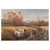 Iowa Ducks Unlimited 1992 John S. Eberhardt "Bird Dog County" Framed Art