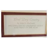 Iowa Ducks Unlimited 1992 John S. Eberhardt "Bird Dog County" Framed Art