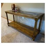 Stained Glass Top Sofa Table and Decor