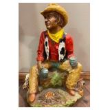 Vintage 1979 Universal Statuary Cowboy Resin Statue Figure