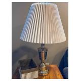 Brass Table Lamp and Basket