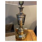 Brass Table Lamp and Basket
