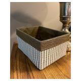 Brass Table Lamp and Basket