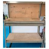 1 of 3 Metal Workbench with Pegboard and 4" Vice