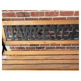 Iowa Hawkeyes Wood and Metal Outdoor Bench