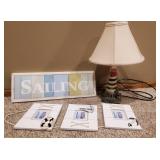 Nautical Decor Art and Lamp
