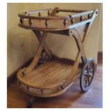 Oak Bar Cart