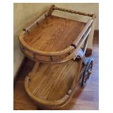 Oak Bar Cart