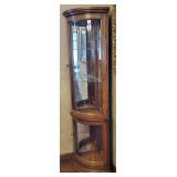 Small Corner Lighted Curio Hutch