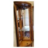 Small Corner Lighted Curio Hutch
