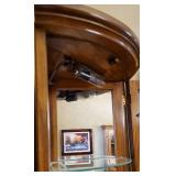 Small Corner Lighted Curio Hutch