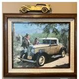 Gold Enesco Car and Framed Ford