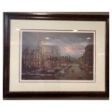 Jesse Barnes Framed, Signed and Numbered Print "Election Day" 452/2800