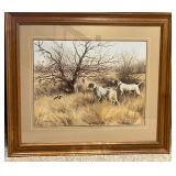 Pointers and Bobwhites Maynard Reece Lithograph 1980