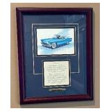 1957 Ford T-Bird Print Framed