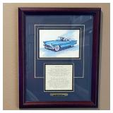 1957 Ford T-Bird Print Framed