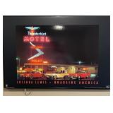 LED Picture - "Thunderbird Motel" Framed Poster Art by Lucinda Lewis 36" x 28" by Lucinda Lewis