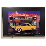 LED Picture - "1956 Thunderbird" Framed Poster Art by Lucinda Lewis 36" x 28" by Lucinda Lewis