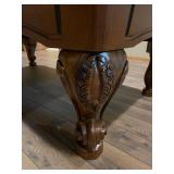 Olhausen Ornate Pool Table with Pool Cue, Billiard Balls and Rack