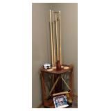 Olhausen Ornate Pool Table with Pool Cue, Billiard Balls and Rack