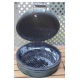 Big Green Egg 18.25" Grill with Rolling Acacia Wood Table