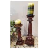 Floral Basket and Candlestick Decor