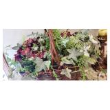 Floral Basket and Candlestick Decor