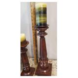 Floral Basket and Candlestick Decor