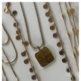 Large Lot of Costume Jewelry Pearls, Gold and Black Enamel, Gold Jewelry