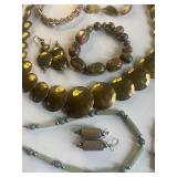 Beaded and Metal Costume Jewelry Lot