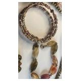 Beaded and Metal Costume Jewelry Lot