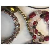 Beaded and Metal Costume Jewelry Lot