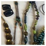 Beaded and Metal Costume Jewelry Lot