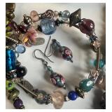 Beaded and Metal Costume Jewelry Lot