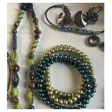 Beaded and Metal Costume Jewelry Lot