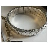 Large Lot of Silvertone, Black and Gray Jewelry