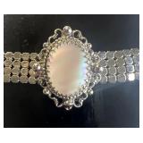 Vintage Givenchy Silver Rhinestone Drop Necklace and Earring Set and Whiting Davis Mesh Choker Lot
