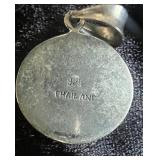 Sterling Silver Chain made in Italy, Sterling Slides (4) and Sterling Earrings Marked 925
