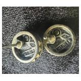 Sterling Silver Chain made in Italy, Sterling Slides (4) and Sterling Earrings Marked 925