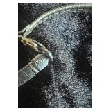 Sterling Silver Chain made in Italy, Sterling Slides (4) and Sterling Earrings Marked 925