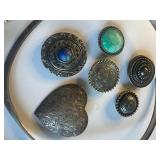 Vintage Collar Bib Necklace, Earrings and Rings Sterling Silver
