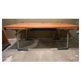 Adjustable Height Wooden Desk and Side Table