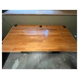 Adjustable Height Wooden Desk and Side Table