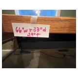 Adjustable Height Wooden Desk and Side Table