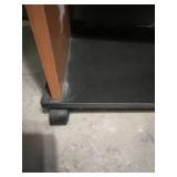 Rolling Office Desk with Storage Shelves