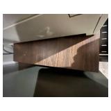 2-Drawer Metal Filing Cabinet with Wood Base